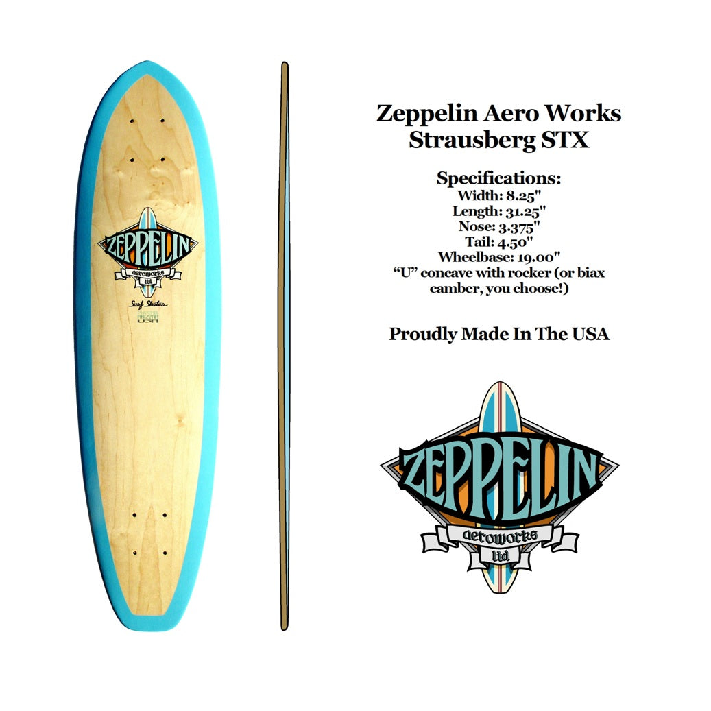 Zeppelin Aero Works Strausberg STX Complete Skateboard (with 77a Love Handles)